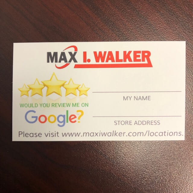 Google Review Request cards