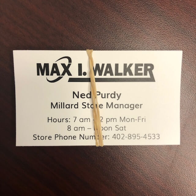 Store Manager's Business Cards