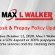 Max I. Walker Deposit & Prepay Policy Updates graphic